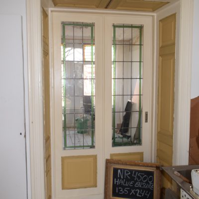 Grüne Glasmalerei Ensuite Tür 135 x 244cm - NR.4500