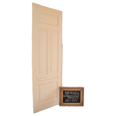 Weiße 6-linksseitige Tür mit einseitiger Füllung (1900-1915) - Nr. 4460