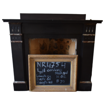 Restaurierter Marmorkamin - Rundes Brennerloch - 129x60x108 - Nr. 4754