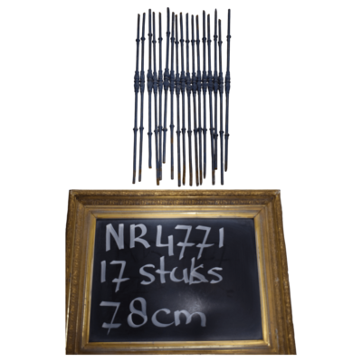 Satz von 17 verzierten Treppenpfeilen aus Gusseisen Nr. 4771