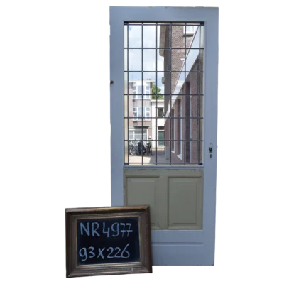 Stilvolle Buntglastür 93x226 cm - Nr. 4977