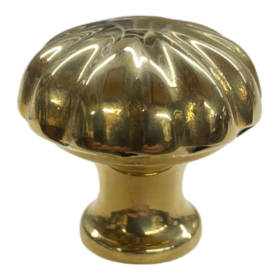 Möbelknopf Blume unlackiertes Messing 30mm