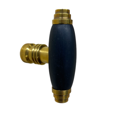 Möbelknopf TIMELESS 1932M Messing massiv unlackiert/ebenholz