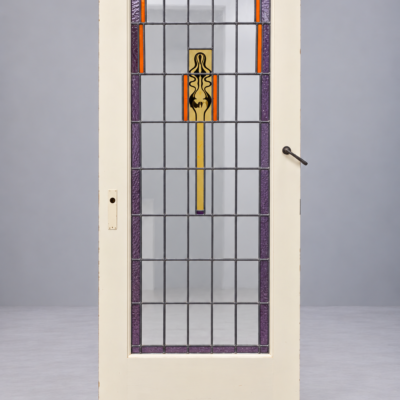 Antieke glas in lood deur | 91 x 215 cm | Artikelnummer 5436